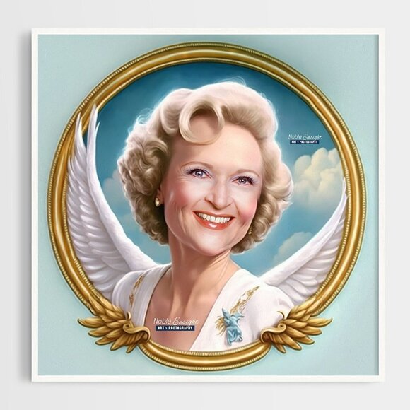 NobleCaptures Other - 8x8 Betty White Golden Girls Portrait Oil Painting Fantasy‎ Art Print